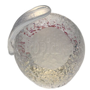 Vandermark Tropicana Orange Clear Paperweight 4" Tall Signed